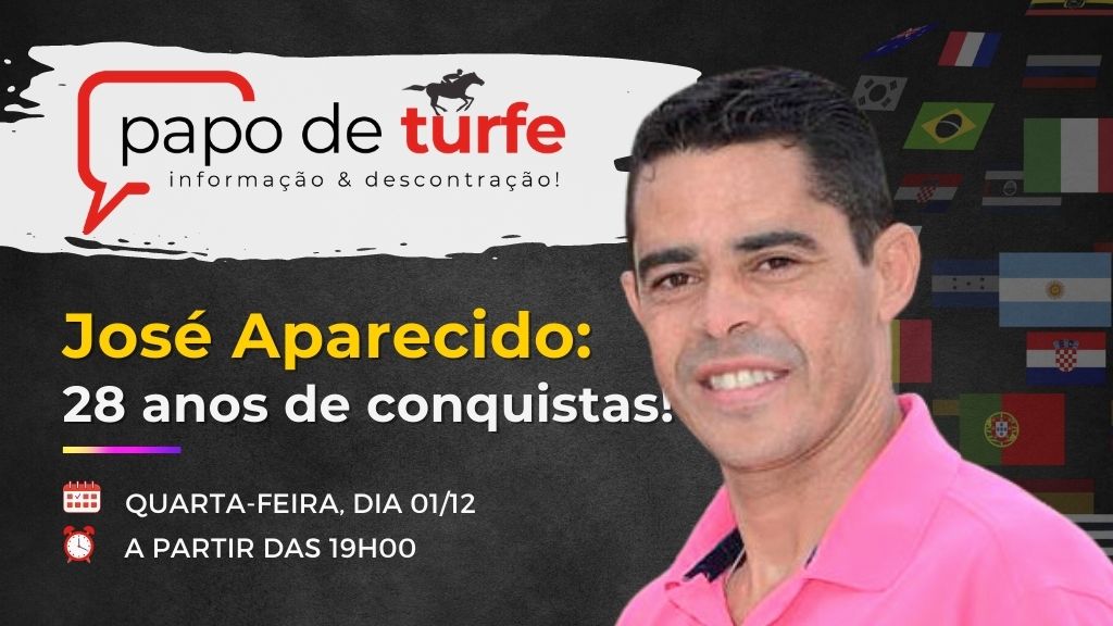 Papo de Turfe de 01/12/2021: José Aparecido: 28 anos de conquistas! Papo de Turfe de 01/12/2021: José Aparecido: 28 anos de conquistas!