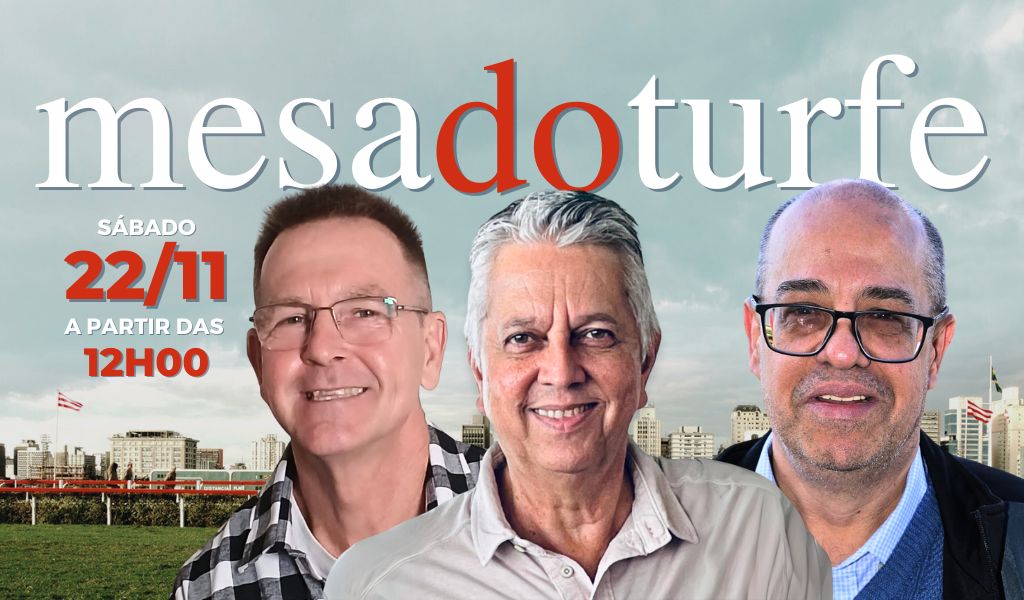 Neste sábado (22) tem Mesa do Turfe com Jair Balla, Gilson Hartwig e Francisco Bento a partir das 12h00
